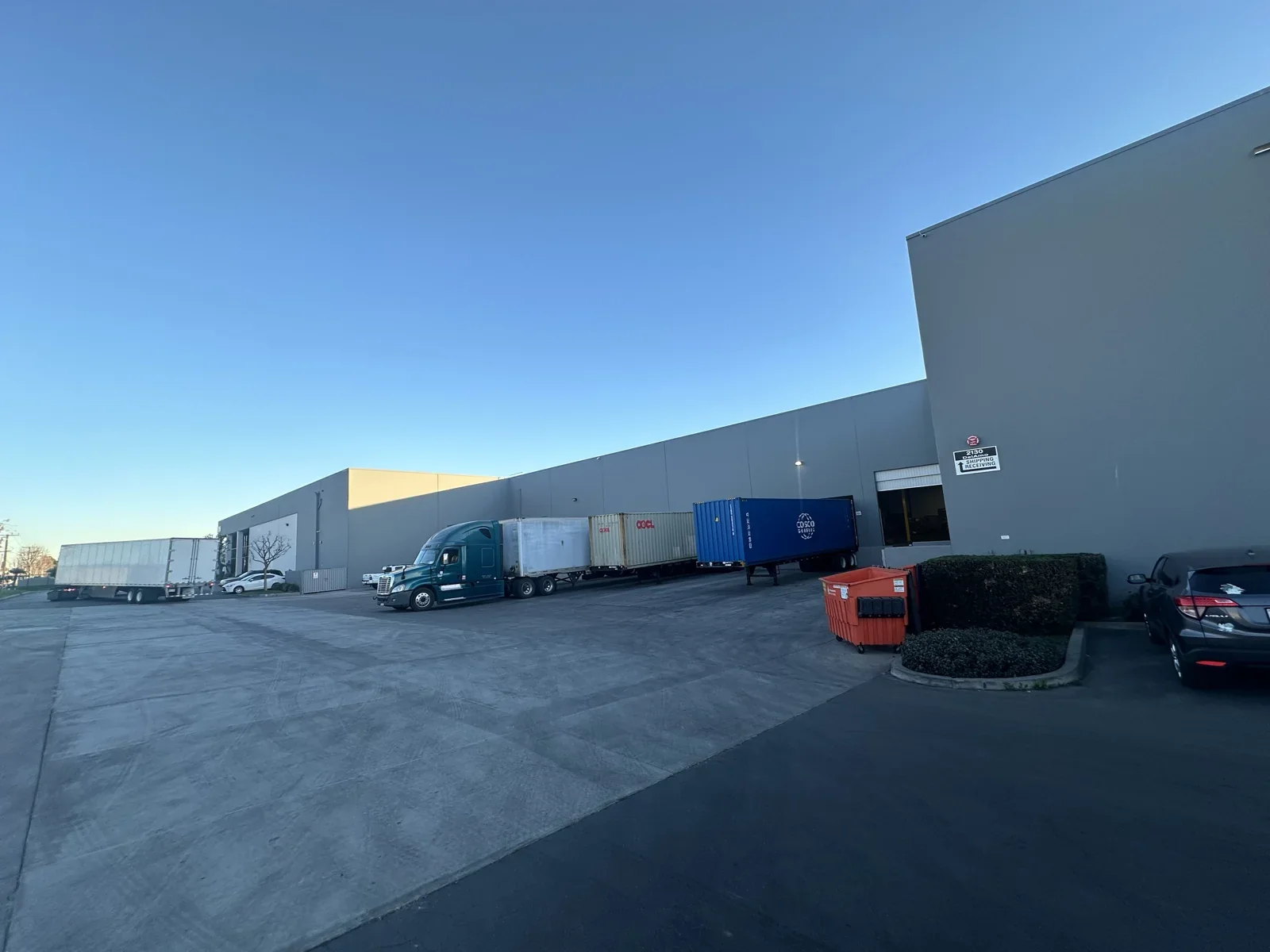 Warehouse and loading yard in Carson, California